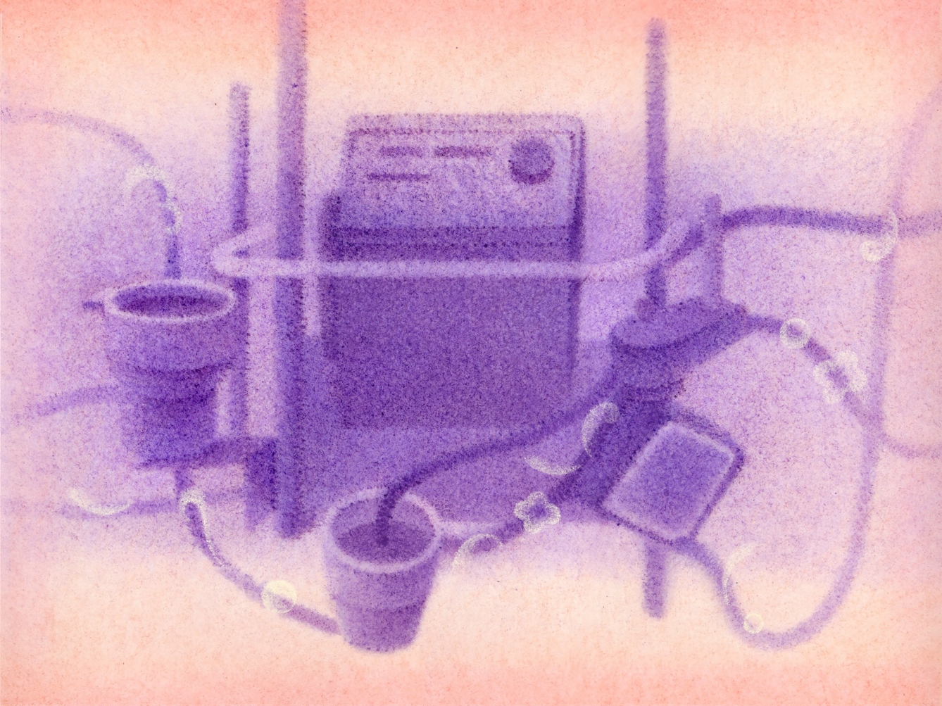 An ECMO machine bubbles with life and vitality