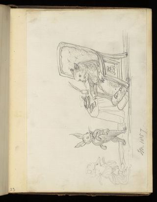 Emily M. Madden's cat Mouton. Drawings by Emily M. Madden, 1856-1859.