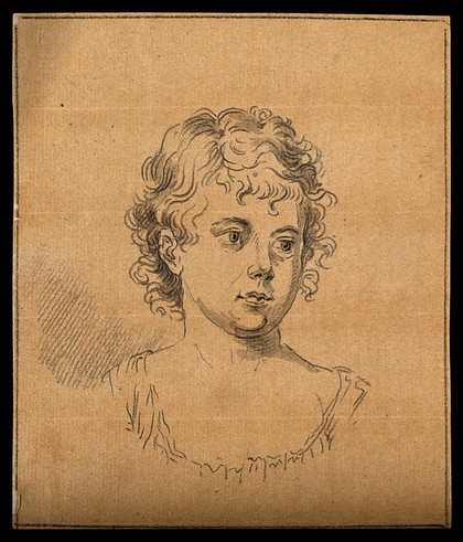 Head of a boy. Drawing, c. 1794.